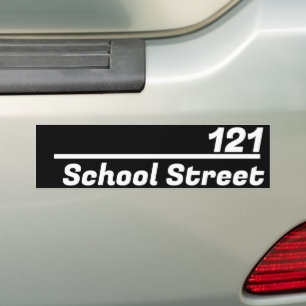 Personalised Mailbox Number and Address Bumper Sticker