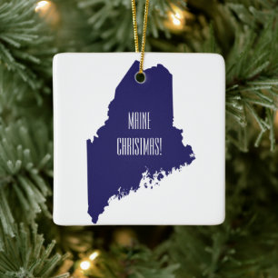 Personalised Maine Christmas Ornament