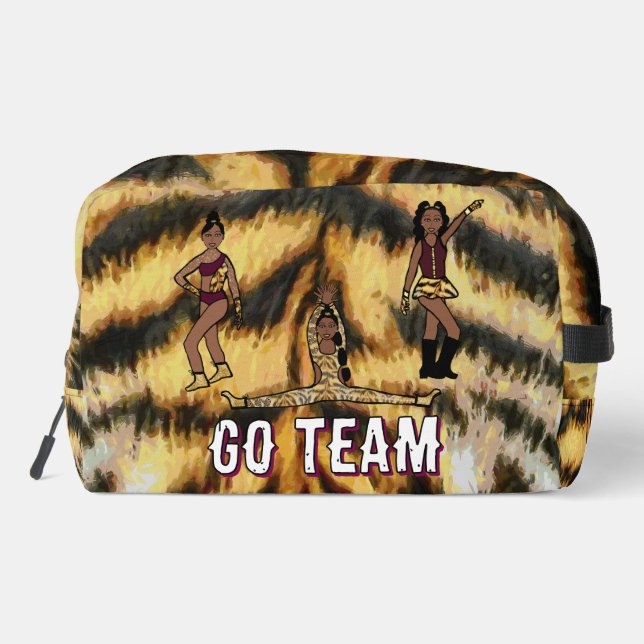 Personalised Majorette Dancer Maroon Tiger #1 Dopp Kit (Back)