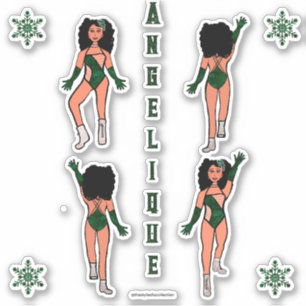 Personalised Majorette / Dancer Stickers Forest #2