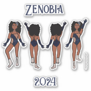 Personalised Majorette / Dancer Stickers Indigo #1