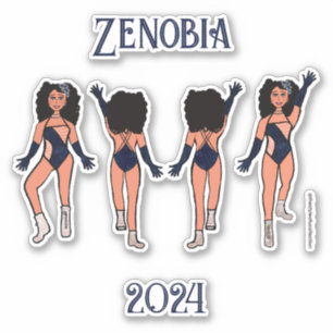 Personalised Majorette / Dancer Stickers Indigo #2