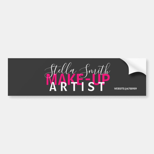Personalised Makeup Artist Standard Bumper Sticker (Front)