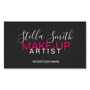 Personalised Makeup Artist Standard Magnetic Business Card