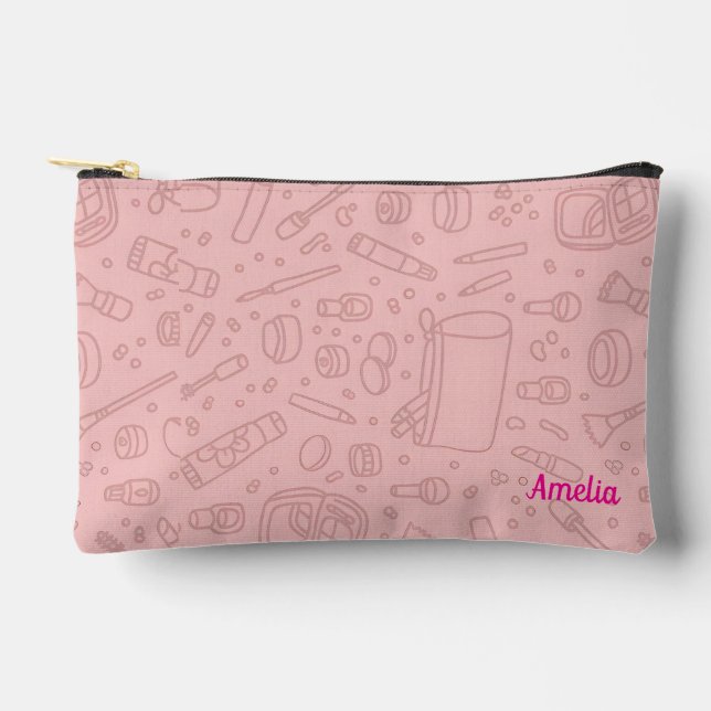 Personalised Makeup Bag | Custom Name Cosmetic Pou (Front)