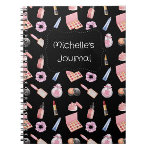 Personalised Makeup Cosmetics Pattern Cosmetology Notebook