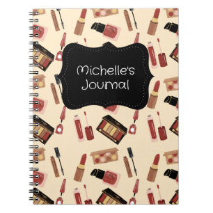 Personalised Makeup Cosmetics Pattern Cosmetology  Notebook
