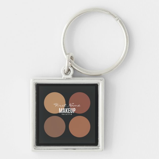 Personalised Makeup Palette Gift Bag Stuffers Keyc Key Ring (Front)