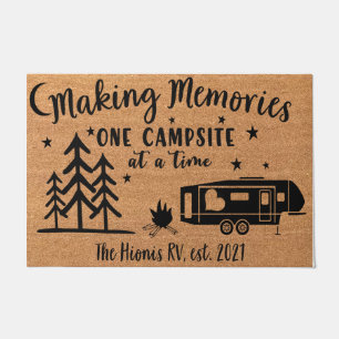 Personalised Making Memories Campsite Doormat