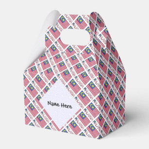 Personalised Malaysia Flag Tiled Favour Box