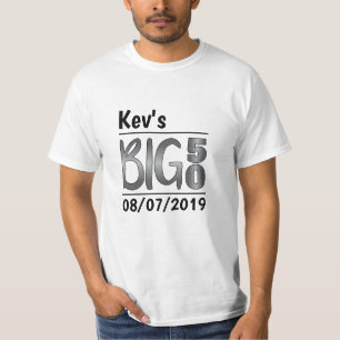 Personalised Male 50th Birthday T-Shirt