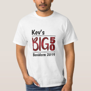Personalised Male 50th Birthday T-Shirt
