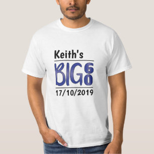 Personalised Male 60th Birthday T-Shirt