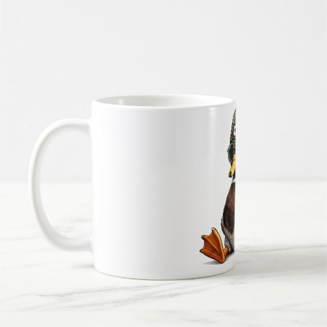Personalised Mallard Duck — Funny Valentine’s Day  Coffee Mug (Left)