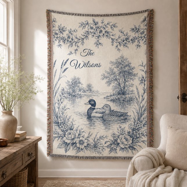 Personalised Mallard Duck Throw Blanket (Creator Uploaded)