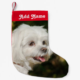 Personalised Maltese Dog Christmas Stocking