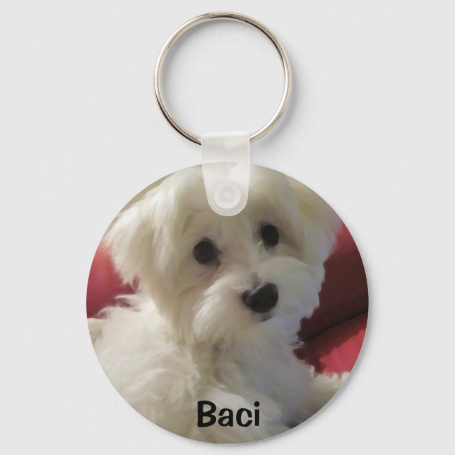 Personalised Maltese Keychain (Front)
