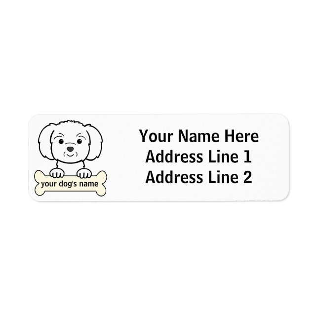 Personalised Maltese Return Address Label (Front)