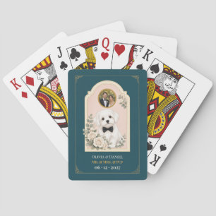 Personalised Maltese Wedding Favour Photo Playing Cards