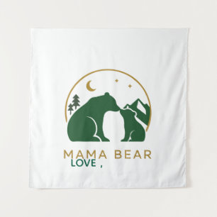Personalised Mama Bear and Cub Mother’s Day Tapestry