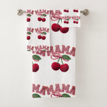 Personalised “Mama” Cherry Print – Funny Kitchen T