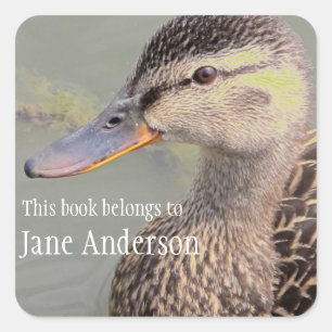 Personalised Mama Duck Bookplate Sticker