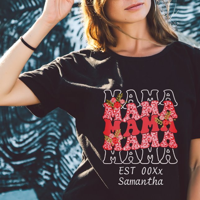 Personalised mama est lettering mother's day T-Shirt (Creator Uploaded)