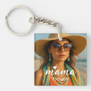 Personalised Mama Est Year Custom Gift For Mummy Key Ring