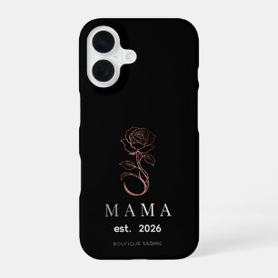 Personalised MAMA Rose Black iPhone Case