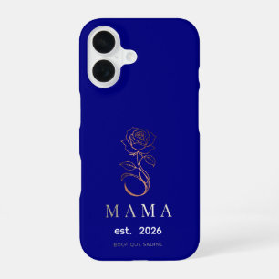 Personalised MAMA Rose Navy Bleu iPhone Case