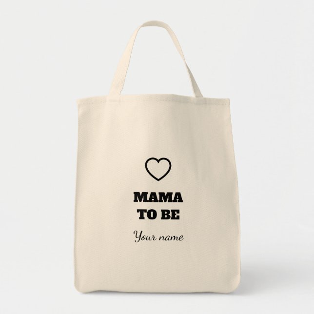 Personalised Mama To Be Tote Bag – Custom (Front)