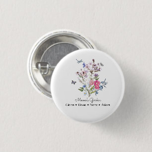 Personalised Mama's Garden 3 Cm Round Badge