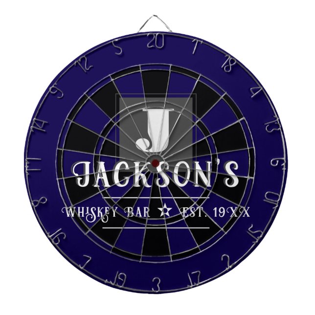 Personalised Man Cave Custom Bar Name Dartboard (Front)