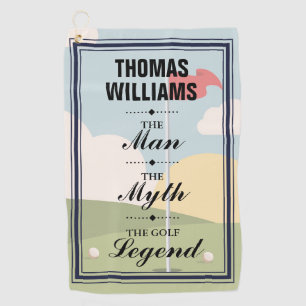 Personalised Man Myth Legend Classic Golf Towel