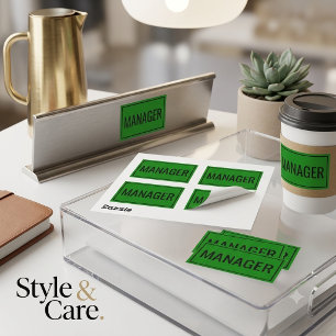 Personalised Manager Stickers for Work Supplies