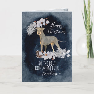 Personalised Manchester Terrier Christmas Holiday Card