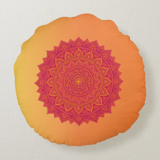 Personalised Mandala Throw Pillow – Soft Colour Or