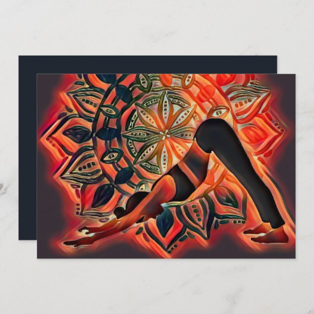 Personalised Mandala Yoga Spiritual Happy Birthday (Front/Back)