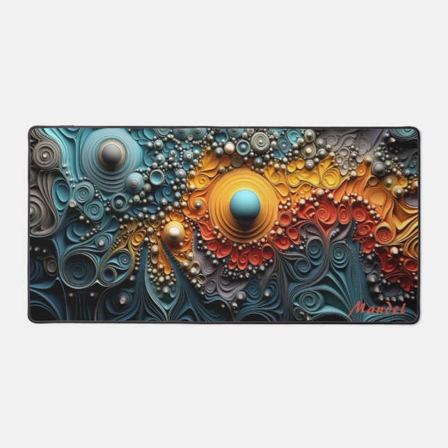 Personalised Mandelbrot Julia Set Desk Mat (Front)