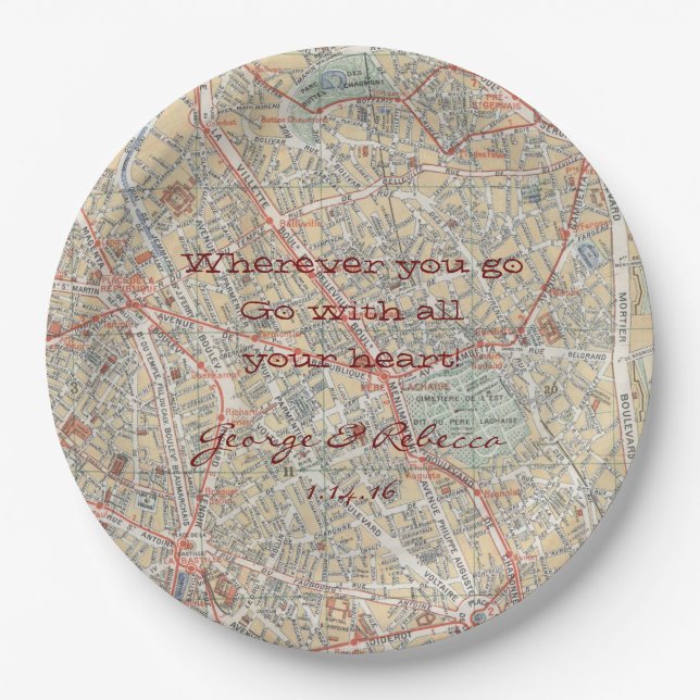 Personalised Map Plates (Front)