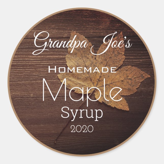 Personalised Maple Leaf Label (Front)
