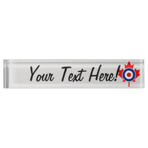 Personalised Maple Leaf Roundel Mod CANADA Nameplate