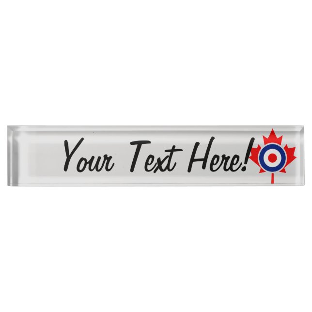 Personalised Maple Leaf Roundel Mod CANADA Nameplate (Front)