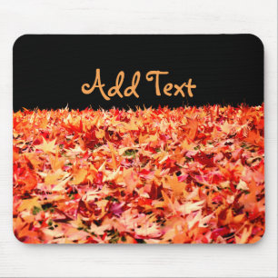 Personalised Maple Leaves Mouse Pad
