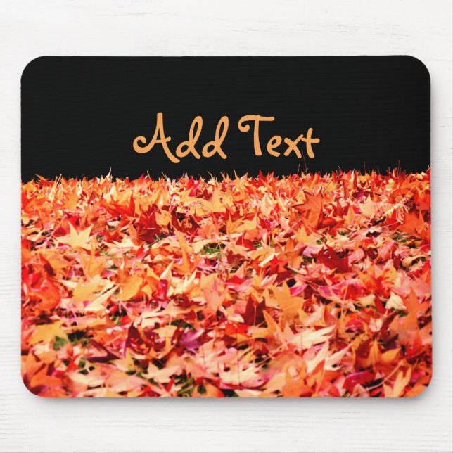 Personalised Maple Leaves Mouse Pad (Front)