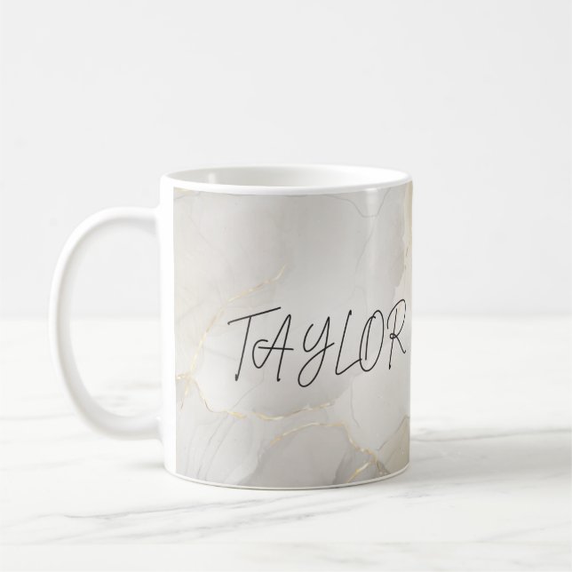 Personalised marble Name Mug (Left)