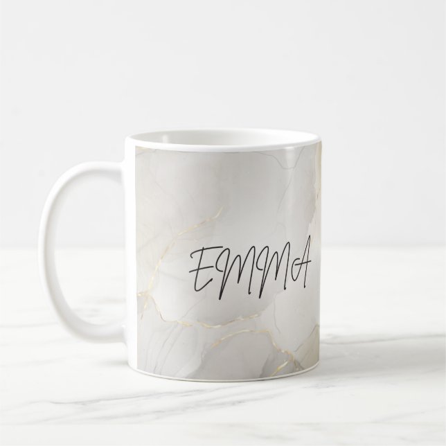 Personalised marble Name Mug (Left)