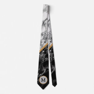 Personalised Marble Neck Tie with Your Letter