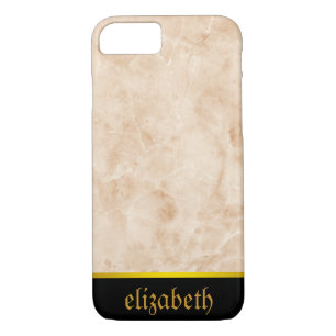 personalised Marble Pattern and Faux Gold Foil iPhone 8/7 Case