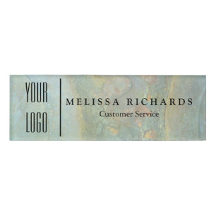 Personalised Marble Small Name Badge